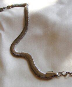 Silver Stainless Steel Snake Chain Anklet