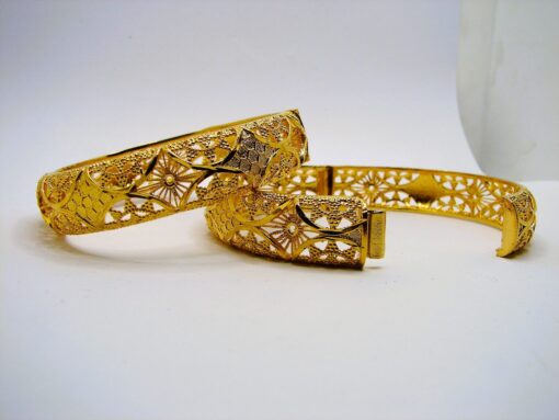 Gold Plated Bangles Pair for Women