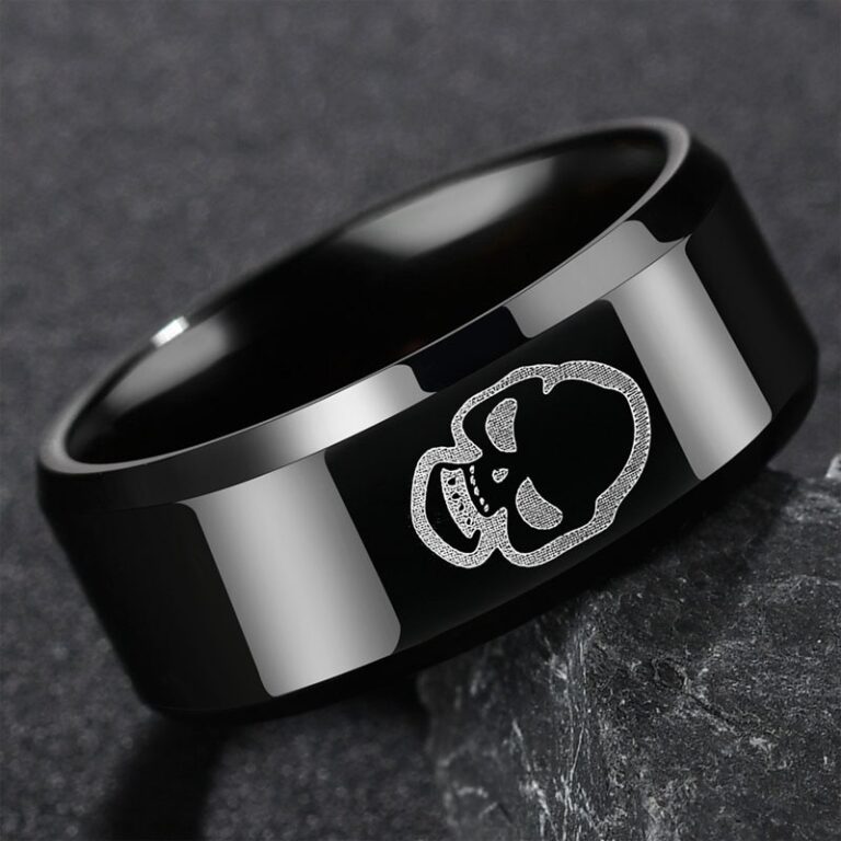 Black Stainless Steel Allah Ring