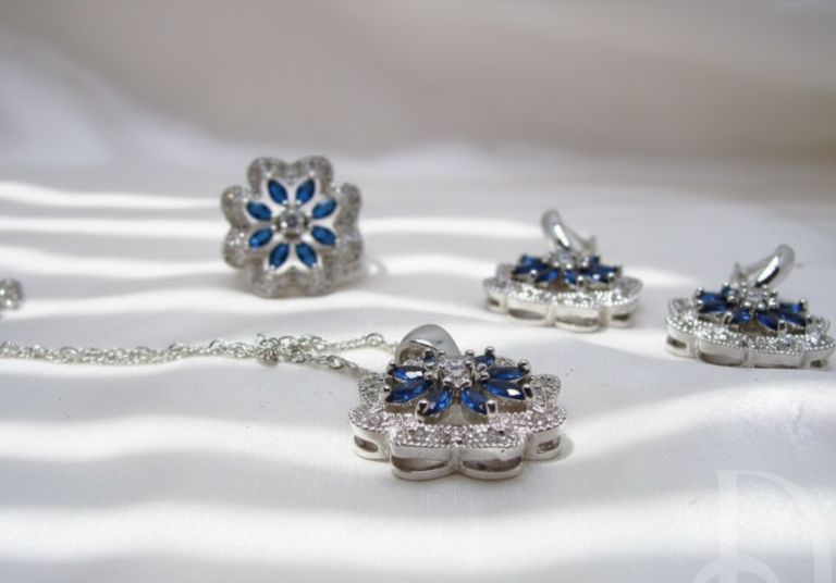 925 Silver Luxury Jewelry Set Pakistan by dangoi