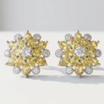 yellow stud earrings pakistan