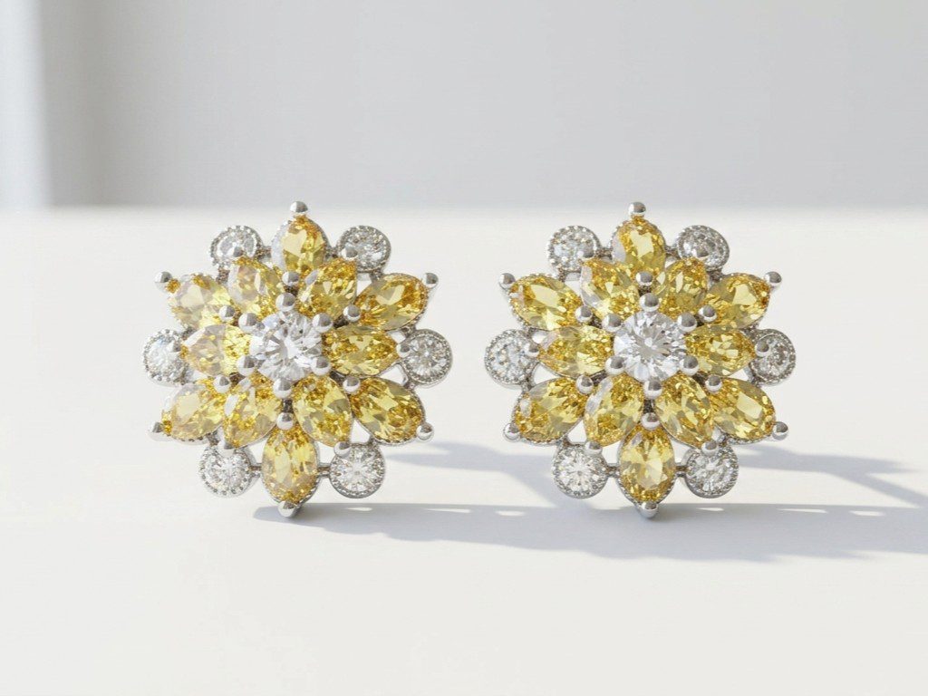 yellow earrings pakistan yellow stud earrings pakistan