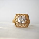 Square Zircon 24K Gold Plated