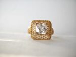 Square Zircon 24K Gold Plated