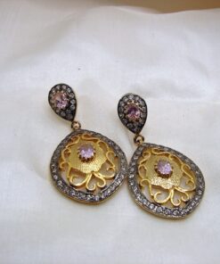 Pink Zircon Earrings