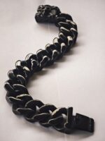 Skull Lock Black Steel Cuban Men's Bracelet Pakistan by dango
