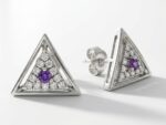 Amethyst Stud Earrings Pakistan by dango