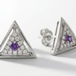 Amethyst Stud Earrings Pakistan by dango