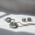 Topaz Silver Jewelry Set for women Pakistan by dango
