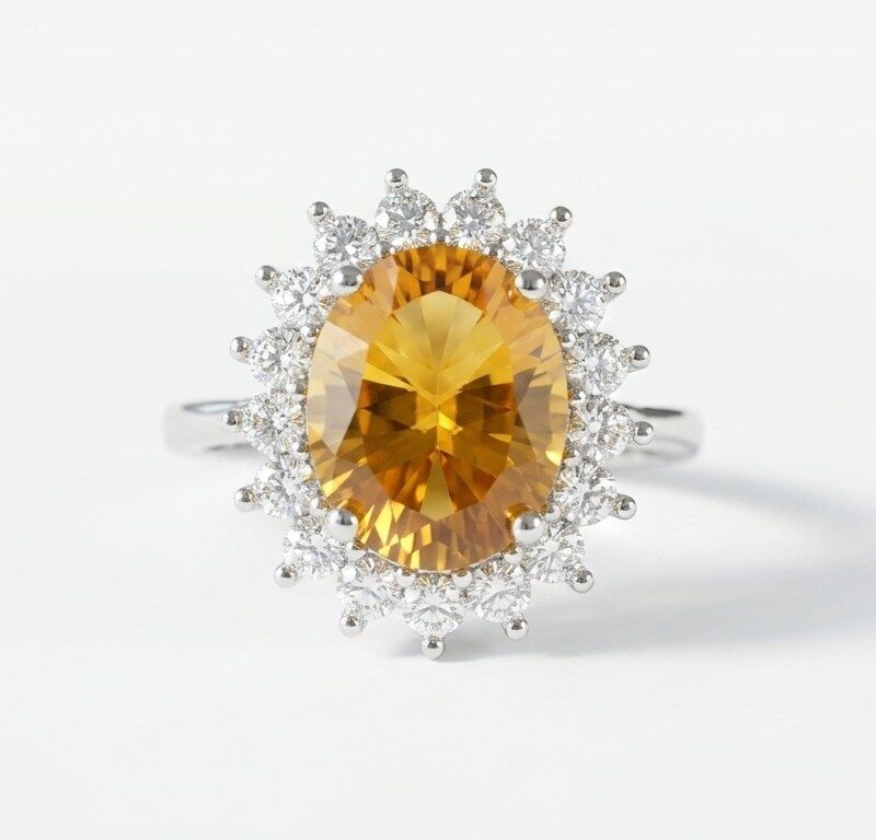 Citrine Silver Ring for Women Pakistan by dango