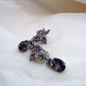 Purple Flora Earrings