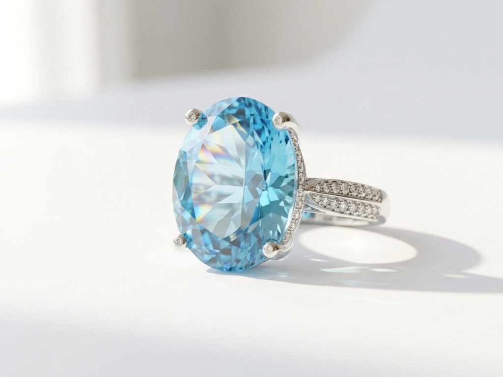 blue ring pakistan Blue Zircon Women's Ring Pakistan by dango