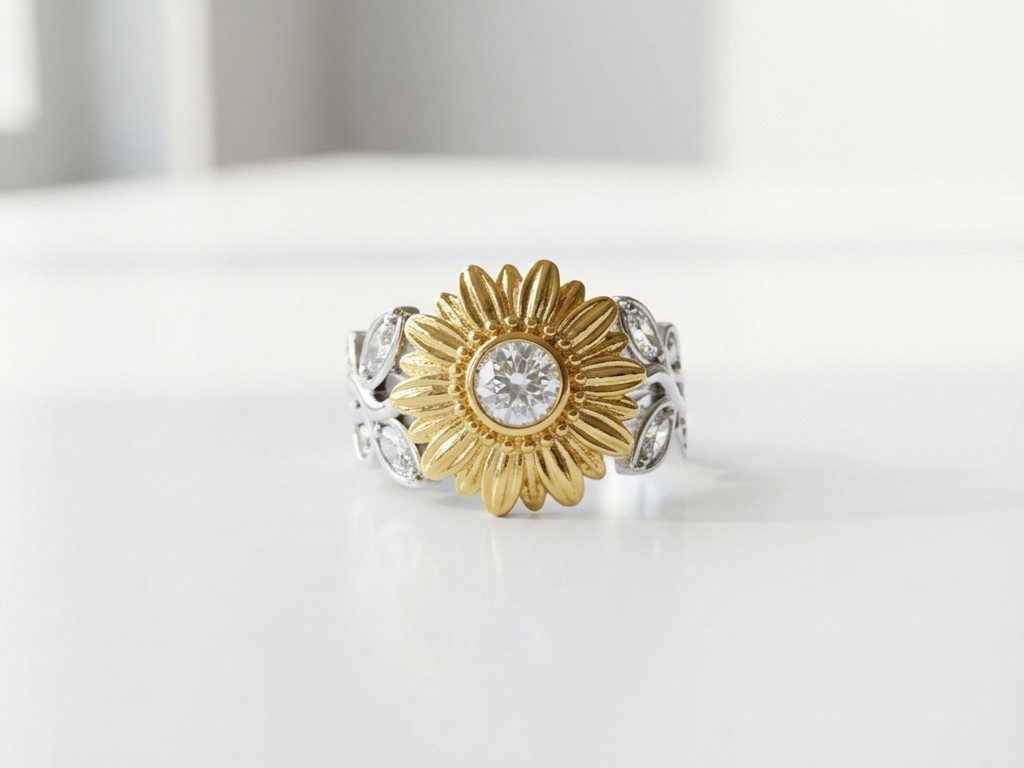 flower ring pakistan Gold Flower Ring for Women Pakistan by dango