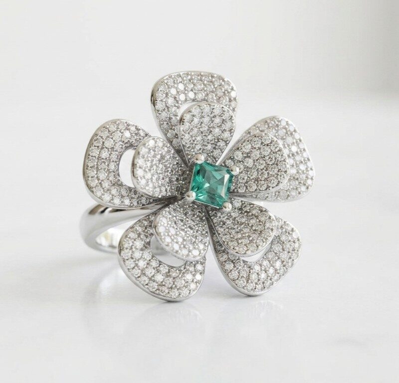 Flower Zircon Ring for Women Pakistan by dango