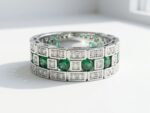 Green Zircon Band Ring for Women Pakistan by dango