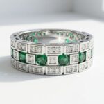 Green Zircon Band Ring for Women Pakistan by dango