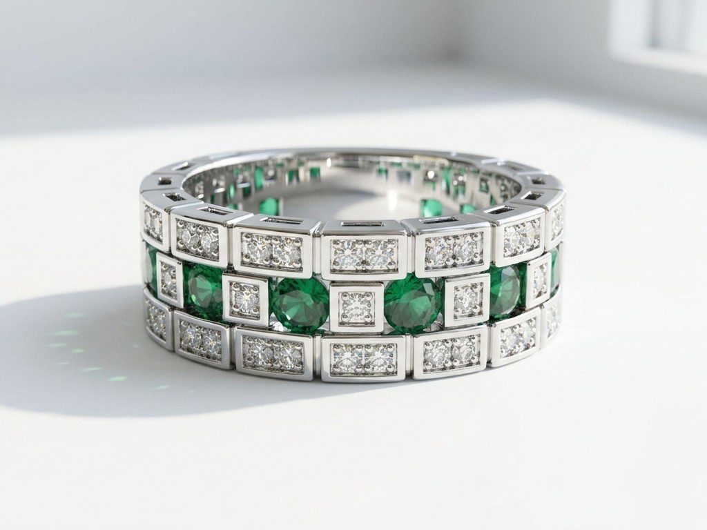 green band pakistan Green Zircon Band Ring for Women Pakistan by dango