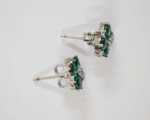 925 Sterling Silver Emerald-Look Zircon Stud Earrings