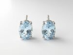 Topaz Silver Stud Earrings Pakistan by dango