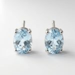 Topaz Silver Stud Earrings Pakistan by dango