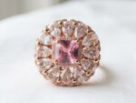 Rose Gold Zircon Adjustable Ring