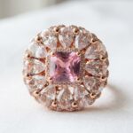 Rose Gold Zircon Adjustable Ring