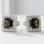 Quartz Silver Stud Earrings Pakistan by dango