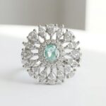 Floral Zircon Women's Ring Pakistan by dango