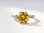 Yellow Crystal Adjustable Ring Pakistan by dango