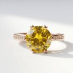 Yellow Crystal Adjustable Ring Pakistan by dango