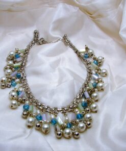 Handmade Princess Necklace with Pearls & Mother of Pearl Beads