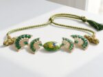 Green Ethnic Jewelry set for women in Pakistan by dango