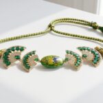 Green Ethnic Jewelry set for women in Pakistan by dango