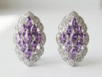 Silver Zircon Earrings Pakistan by dango