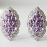 Silver Zircon Earrings Pakistan by dango