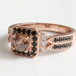 Rose Gold Champagne Square Ring