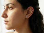 925 Silver Natural Amethyst Pyramid Studs - Image 2