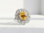 Faux Moonstone Adjustable Ring