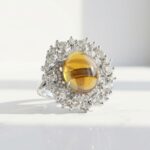 Faux Moonstone Adjustable Ring