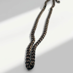 7mm Black Cuban Chain for men Pakistan by dango