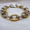 18K Gold-Plated Stainless-Steel Dual Tone Link Bracelet