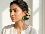 Green Zircon Creeper Earrings - Image 3