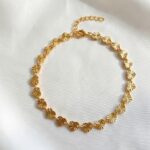 Gold Plated Hearts Anklet Pakistan by dango