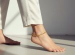 Textured Gold-Plated Anklet - Image 2