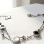 Stainless Steel Black & White Disc Bracelet