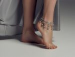 Silver-Plated Anklet with Crystal Charms - Image 2
