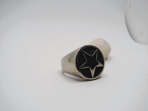 Reflective Star Stainless Steel Ring