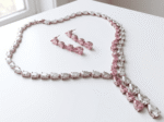 Tears Pink Zircon Jewelry Set for Women Pakistan by dango
