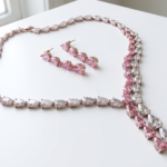 Tears Pink Zircon Jewelry Set for Women Pakistan by dango