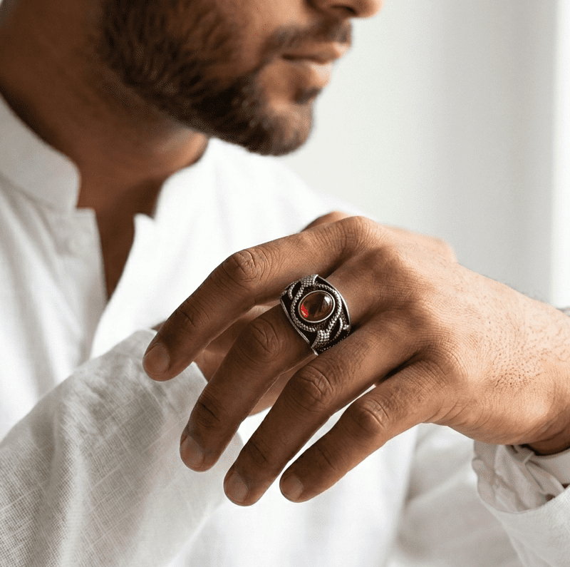 Snake Stainless Steel Men's Ring Pakistan by dango